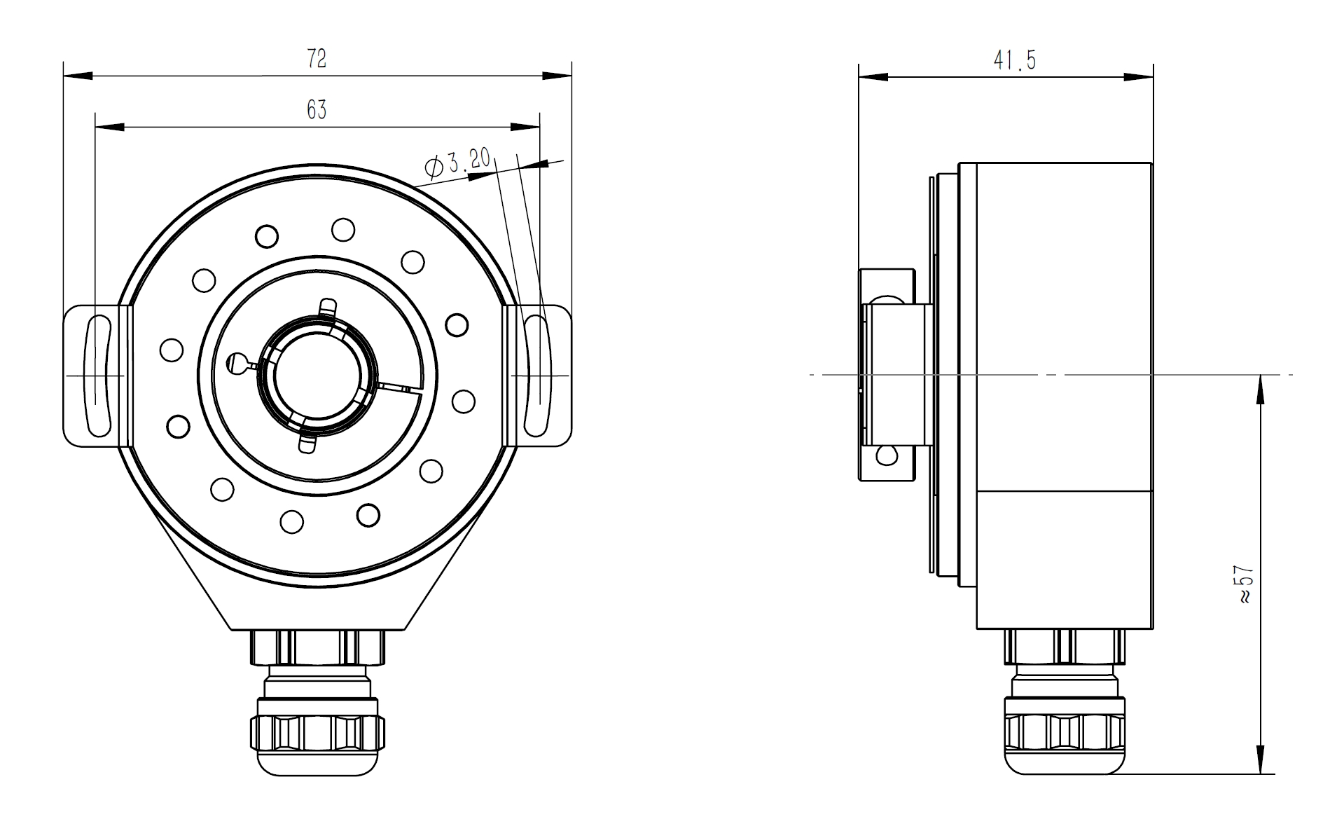 IE58H增量式编码器，上海微智通传感器